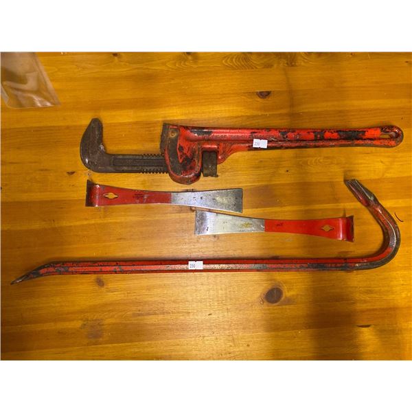 Set Of Crowbars And Other Tools