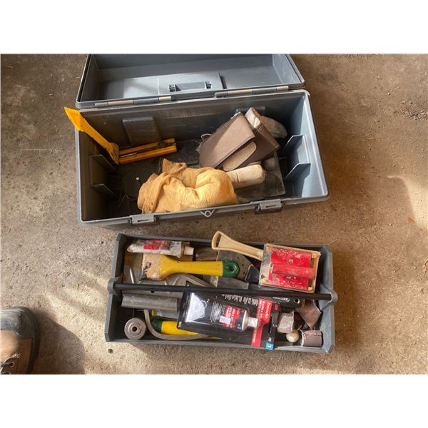 Plastic Tool Box With Contents