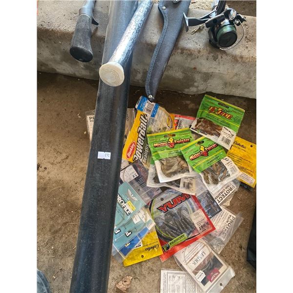 Fishing Rod With Net, Hunting Knife, Bait And More