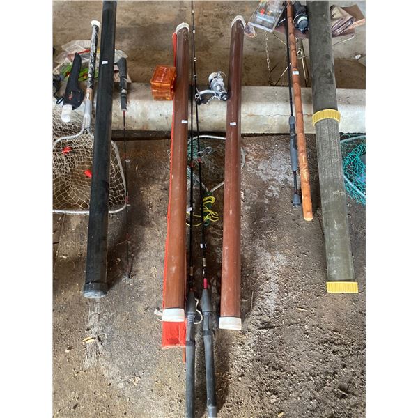 Set Of Fishing Rods With Mini Tackle Boxes