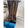 Image 1 : Assortment Of Shovels , Rakes, And Brooms
