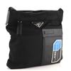 Image 1 : Prada Logo Patch Front Zip Messenger Bag Tessuto Medium