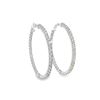 Image 1 : 2.60 ctw Diamond Hoop Earrings - 14KT White Gold