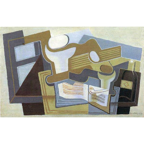 Juan Gris - Guitar And Fruit Bowl [3]