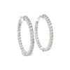 Image 1 : 3.25 ctw Diamond Hoop Earrings - 14KT White Gold