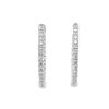 Image 2 : 3.25 ctw Diamond Hoop Earrings - 14KT White Gold