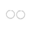 Image 3 : 3.25 ctw Diamond Hoop Earrings - 14KT White Gold