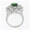 Image 8 : 18k White Gold 5.67 ctw GIA Cushion Tsavorite & Diamond Cocktail Statement Ring