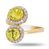 Image 2 : 3.99 ctw Yellow Sapphire and 0.40 ctw Diamond 18K Yellow Gold Ring