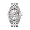 Image 2 : Rolex Midsize 31MM Quickset Stainless Steel Silver Index 18K Diamond And Sapphir