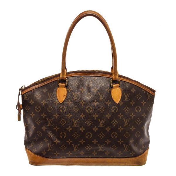 Louis Vuitton Brown Monogram Leather Lockit Horizontal Tote Bag