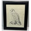 Image 1 : Luda Bogaert 1974 Print of Untitled Owl Sketch  Frame 21.5Wx24.5H Art 15Wx19H