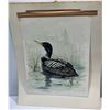 Image 1 : P Karsten 1969 Watercolour Original of Yellow-Billed Loon   13.5 Wx17.5H