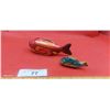 Image 2 : Pair of vintage tin toy fish, one fish eats the other
