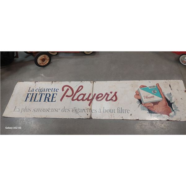 2 piece antique steel Players french sign 88 x21.5  fantastic graphics