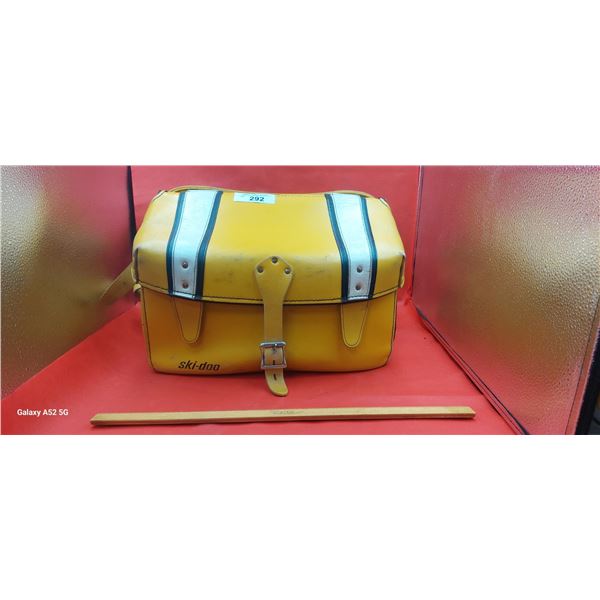 Rare leather ski-doo saddle bag