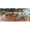 Image 1 : Leather horse and folk art carriage