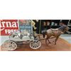 Image 2 : Leather horse and folk art carriage