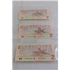 Image 5 : (3) Canadian 1986 $2 Bills