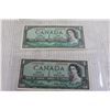 Image 3 : (2) Canadian 1954 $1 Bills, 1967 $1 Bill