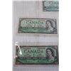 Image 2 : (5) Canadian 1954 $1 Bills