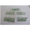 Image 5 : (5) Canadian 1954 $1 Bills
