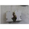 Image 6 : Mouse Teapot, (2) Porcelain Face Wall Hangings