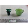 Image 1 : Green Glass Pitcher, Green Marble Pitcher