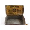 Image 5 : Vintage Great West Cut Plug Tobacco Tin, Rolling Papers, Canada 2 Cent Exercise Stamp
