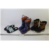 Image 1 : (3) Pairs of Children's Boots & Sandals (size 7 & 27-28)