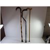 Image 3 : (3) Canes- (2) Wooden and (1) Metal- 33"to 35" in length