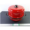 Image 1 : Red Enamel Convection Stove Top Grill