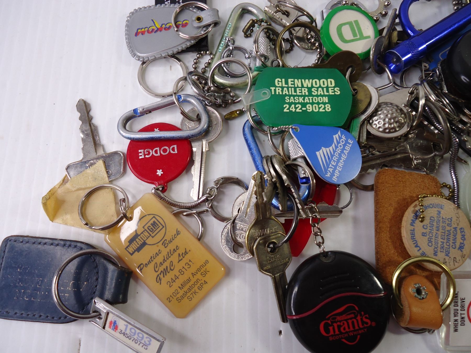 Large Container of Key Chains, Keys, Locks and misc. - Bodnarus ...