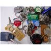 Image 2 : Large Container of Key Chains, Keys, Locks and misc.