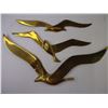 Image 2 : (3) Brass Birds in Flight, Brass Wall Plaque and Brass Bud Vase