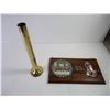 Image 4 : Clock(working) Massager(working),(2) Wall hangers and Brass Vase