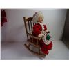 Image 3 : Mrs. Claus in Rocking Chair and Vase full of Artificial Poinsettias