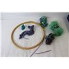 Image 3 : Yarn, Knitting Needles, Embroidery Hoops & Supplies, Storage Box With Tray, etc.