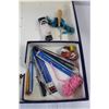 Image 5 : Yarn, Knitting Needles, Embroidery Hoops & Supplies, Storage Box With Tray, etc.