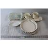 Image 1 : Plastic Cream & Sugar, Divided Serving Dish, (2) Glass Dishes, Plate, Casserole, etc.