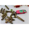 Image 3 : 30-30 Brass Cartridges -Math Box Cars - Lego Bricks - Oil Lamp - Drum of Tools Screw Driver Set - Gl