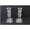 Image 2 : Assortment of Crystal & Glass Pieces - Vase - candle Sticks Glasses - Creamer & Sugar