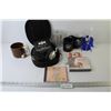 Image 1 : Marley Headphones in Case (well worn) - Blue Stained Glass Angel - Cups - Drink Recipe Glass - CD Ro