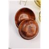 Image 5 : (4) Large Serving Bowls (1) Matching Set, (4) Vintage Woven Wooden Bowls & Xmas Decor