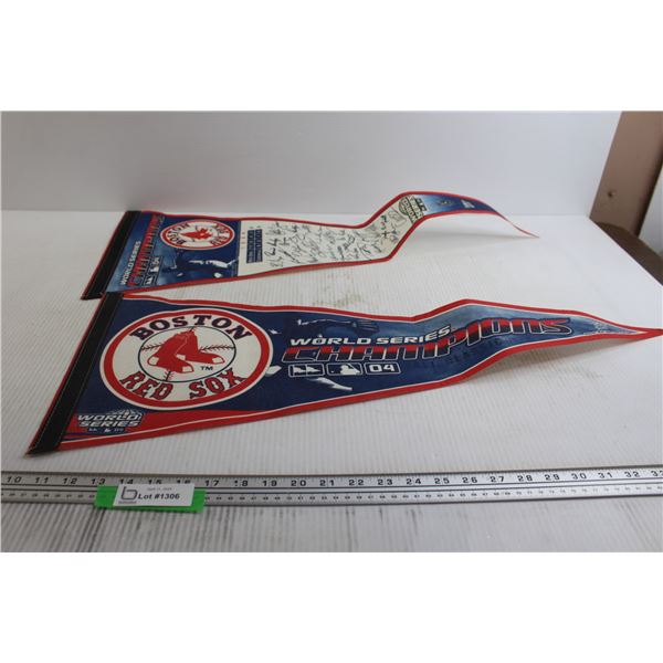 (2) Boston Red Sox Pennants - 29 1/2" x 12"