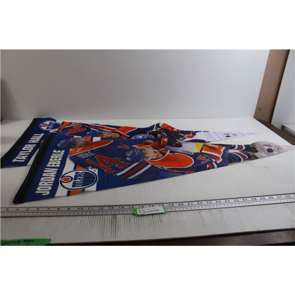 (2) Edmonton Oilers Pennants