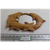 Image 1 : Wooden Dolphin Mirror - 13" x 8 1/2"