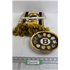 Image 1 : Boston Bruins Scarf and Decorative Plate - NHL