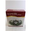 Image 4 : Iron Candle Holder with Glass Cup and Berry Wreath - NIB/Sealed, (12) Ikea Candles