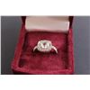 Image 2 : Sterling Silver White Topaz Ring - Size 8